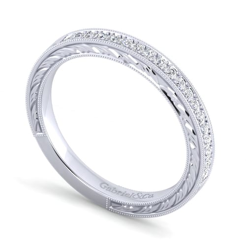 14K White Gold Diamond Matching Wedding Band