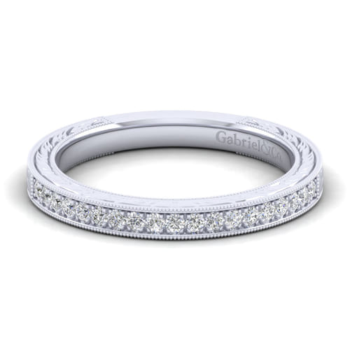 14K White Gold Diamond Matching Wedding Band