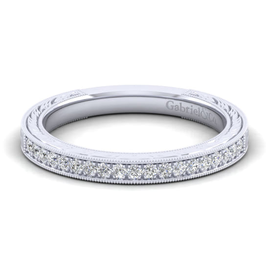 Gabriel - 14K White Gold Diamond Matching Wedding Band