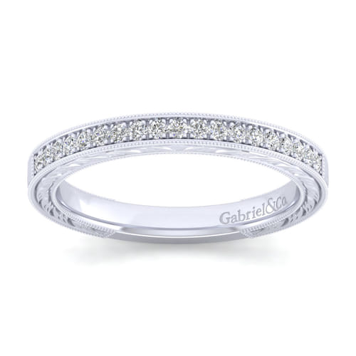 14K White Gold Diamond Matching Wedding Band