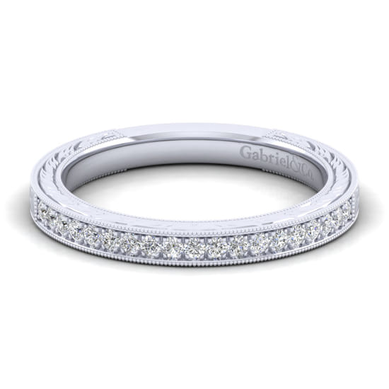 Gabriel - 14K White Gold Diamond Matching Wedding Band