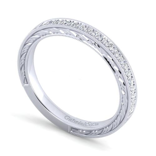 14K White Gold Diamond Matching Wedding Band 14K White Gold Diamond Matching Wedding Band