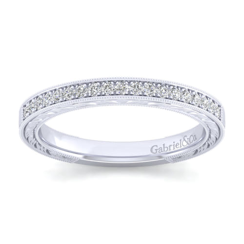 14K White Gold Diamond Matching Wedding Band 14K White Gold Diamond Matching Wedding Band