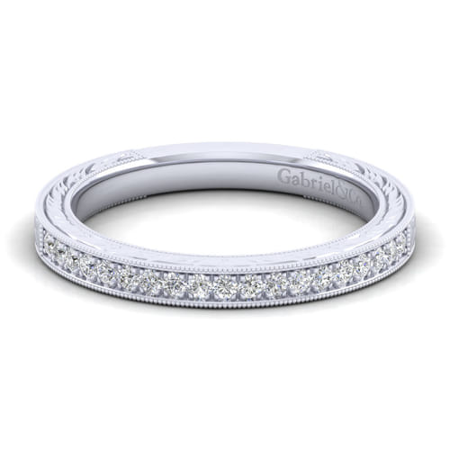 14K White Gold Diamond Matching Wedding Band