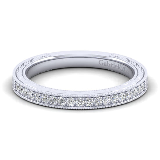 Gabriel - 14K White Gold Diamond Matching Wedding Band