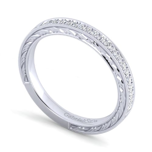 14K White Gold Diamond Matching Wedding Band