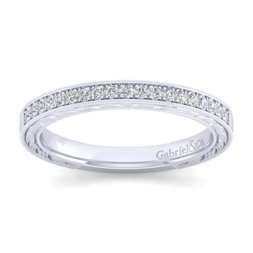 14K White Gold Diamond Matching Wedding Band