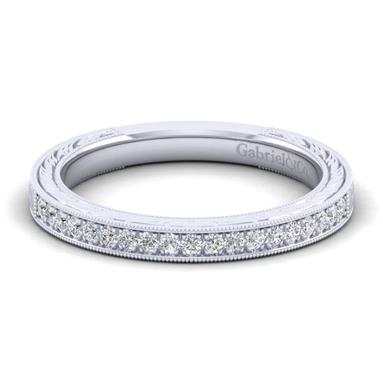 Gabriel - 14K White Gold Diamond Matching Wedding Band