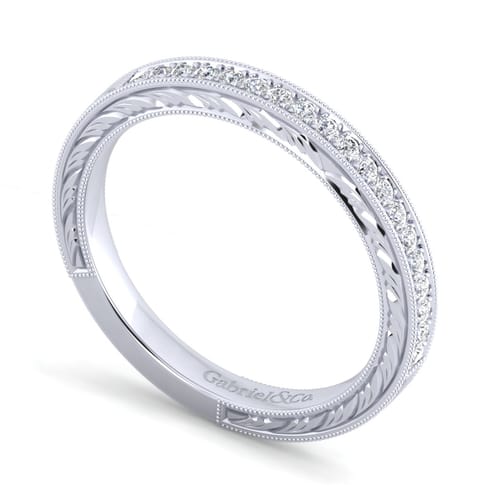 14K White Gold Diamond Matching Wedding Band 14K White Gold Diamond Matching Wedding Band