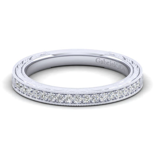 14K White Gold Diamond Matching Wedding Band