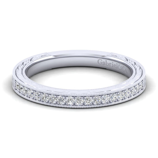 Gabriel - 14K White Gold Diamond Matching Wedding Band