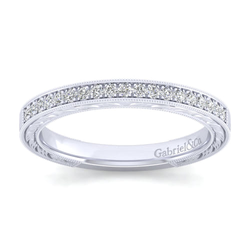 14K White Gold Diamond Matching Wedding Band