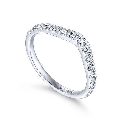 14K White Gold Diamond Matching Wedding Band