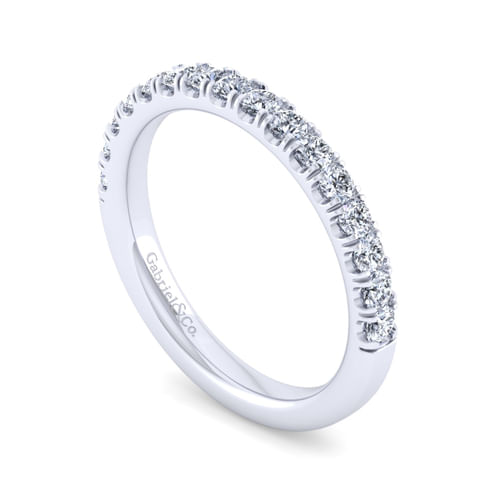 14K White Gold Diamond Matching Wedding Band