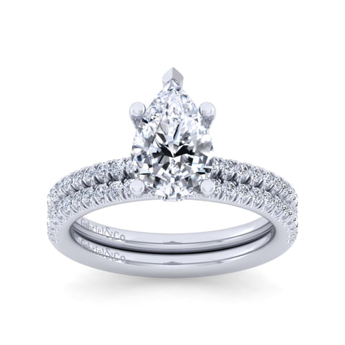 14K White Gold Diamond Matching Wedding Band