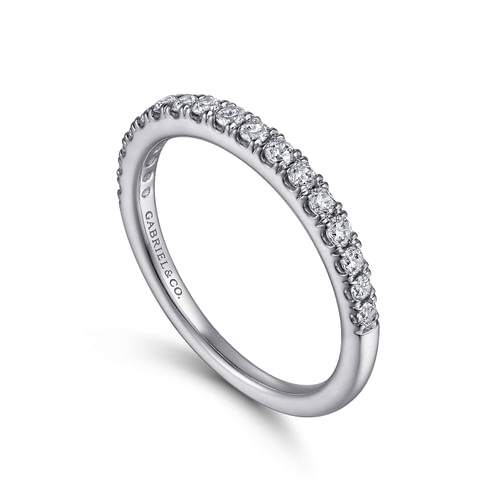14K White Gold Diamond Matching Wedding Band