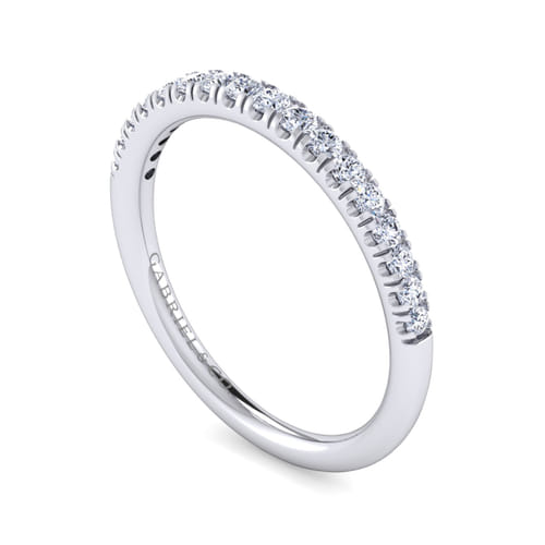 14K White Gold Diamond Matching Wedding Band