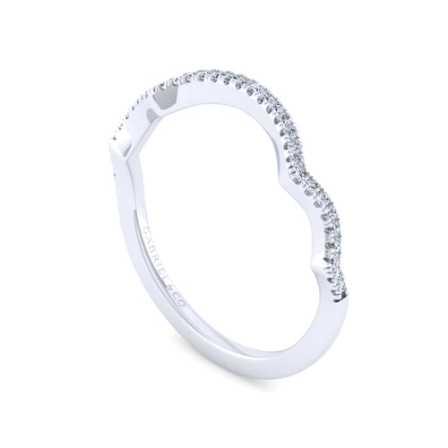 14K White Gold Diamond Matching Wedding Band