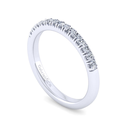14K White Gold Diamond Matching Wedding Band