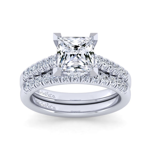 14K White Gold Diamond Matching Wedding Band