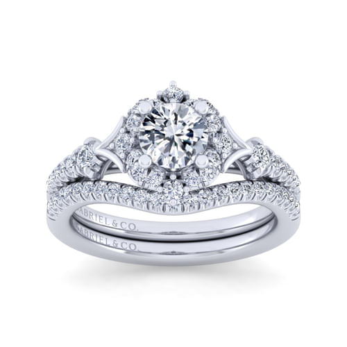 14K White Gold Diamond Matching Wedding Band