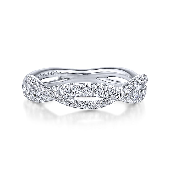 Gabriel - 14K White Gold Diamond Matching Wedding Band