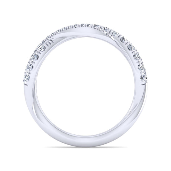14K White Gold Diamond Matching Wedding Band angle 2