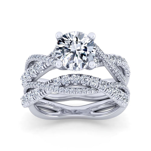 14K White Gold Diamond Matching Wedding Band