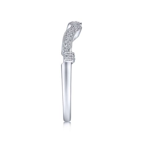 14K White Gold Diamond Matching Wedding Band