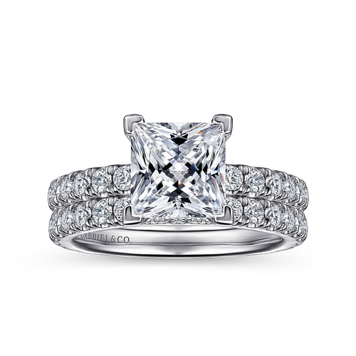 14K White Gold Diamond Matching Wedding Band