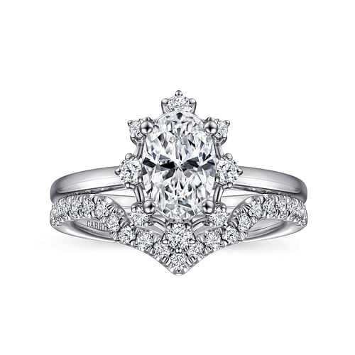 14K White Gold Diamond Matching Wedding Band