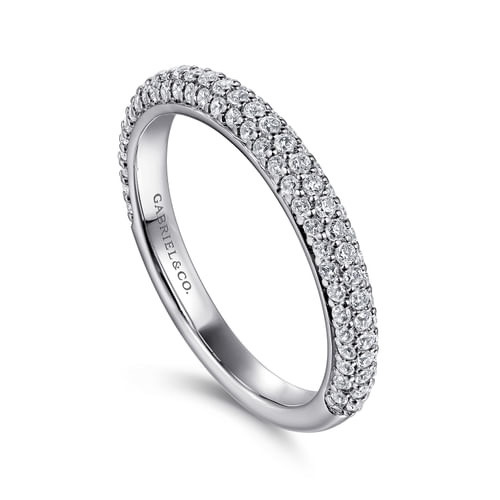 14K White Gold Diamond Matching Wedding Band