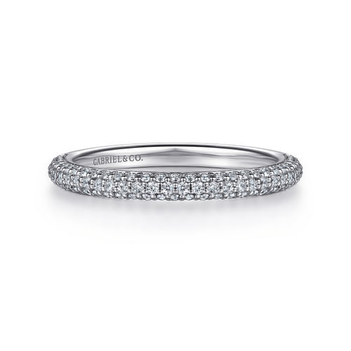 14K White Gold Diamond Matching Wedding Band