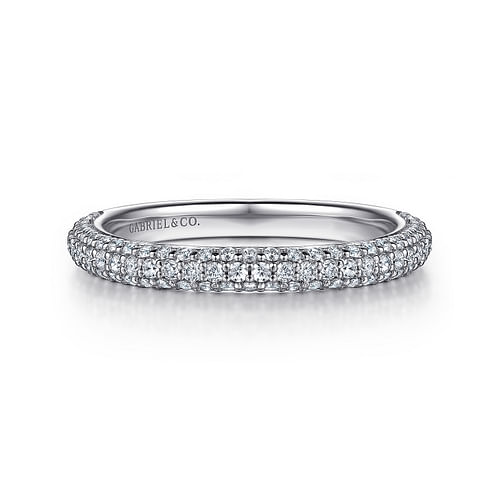 14K White Gold Diamond Matching Wedding Band