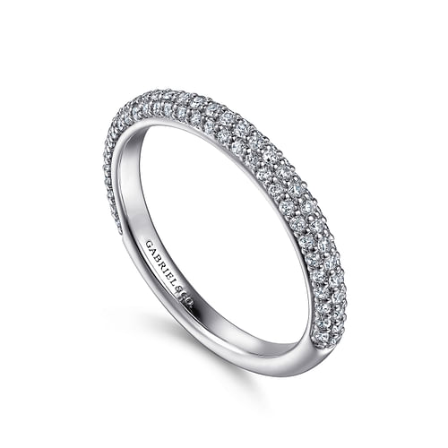 14K White Gold Diamond Matching Wedding Band