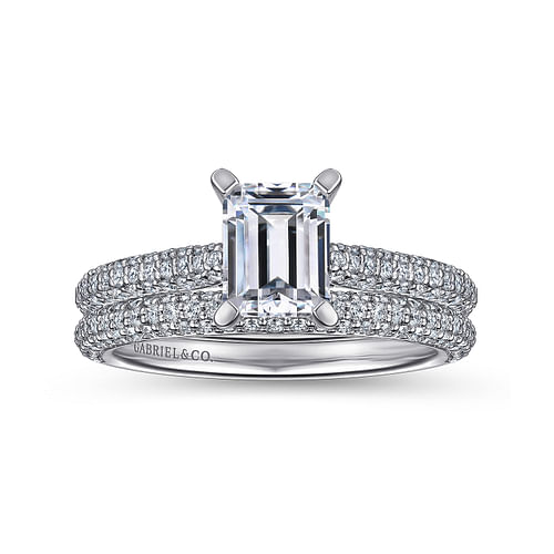 14K White Gold Diamond Matching Wedding Band