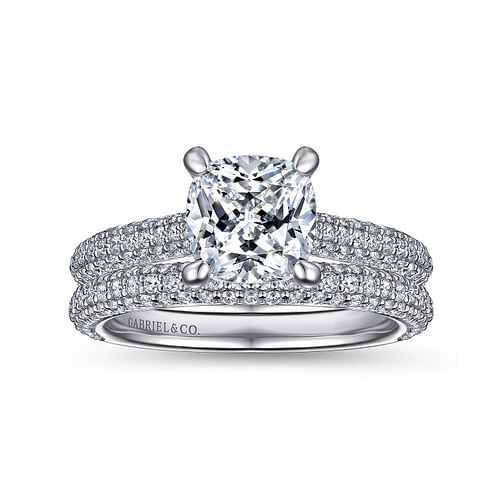 14K White Gold Diamond Matching Wedding Band
