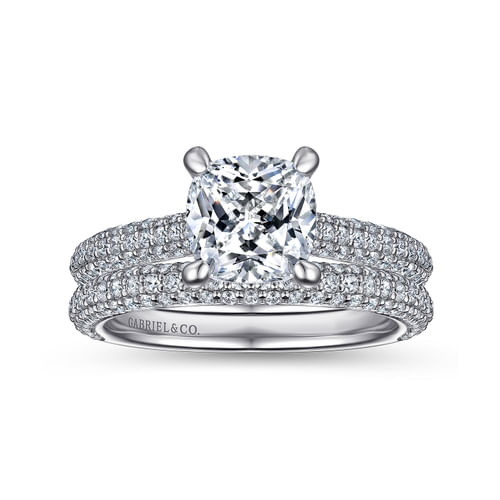 14K White Gold Diamond Matching Wedding Band