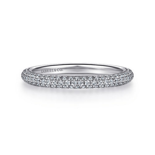 14K White Gold Diamond Matching Wedding Band