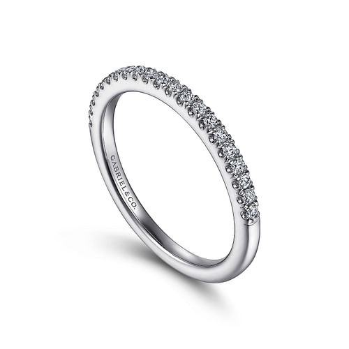 14K White Gold Diamond Matching Wedding Band
