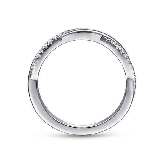 14K White Gold Diamond Matching Wedding Band angle 2