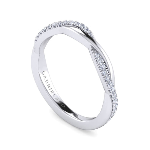14K White Gold Diamond Matching Wedding Band