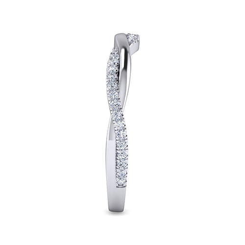 14K White Gold Diamond Matching Wedding Band