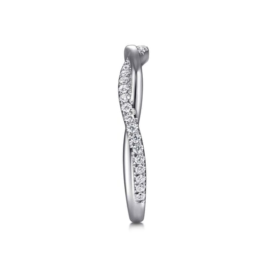 14K White Gold Diamond Matching Wedding Band angle 5