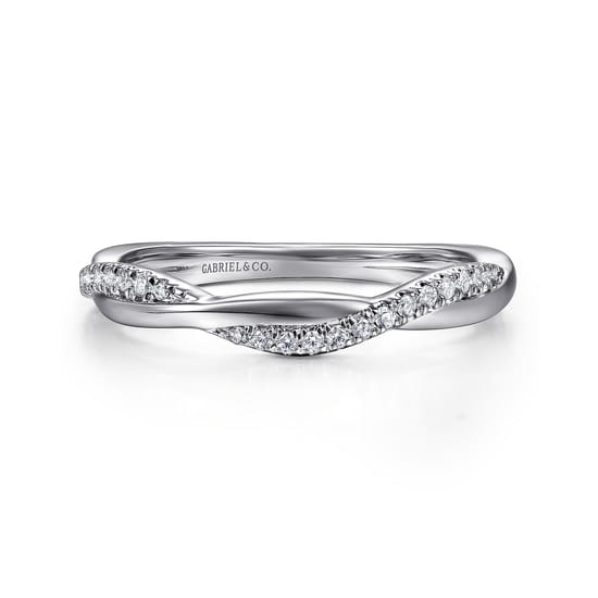 Gabriel - 14K White Gold Diamond Matching Wedding Band