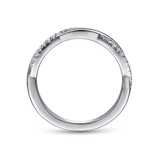 14K White Gold Diamond Matching Wedding Band angle 2