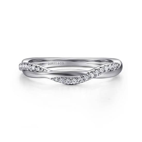 Gabriel - 14K White Gold Diamond Matching Wedding Band