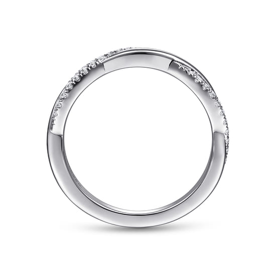 14K White Gold Diamond Matching Wedding Band angle 2