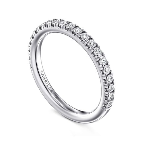 14K White Gold Diamond Matching Wedding Band