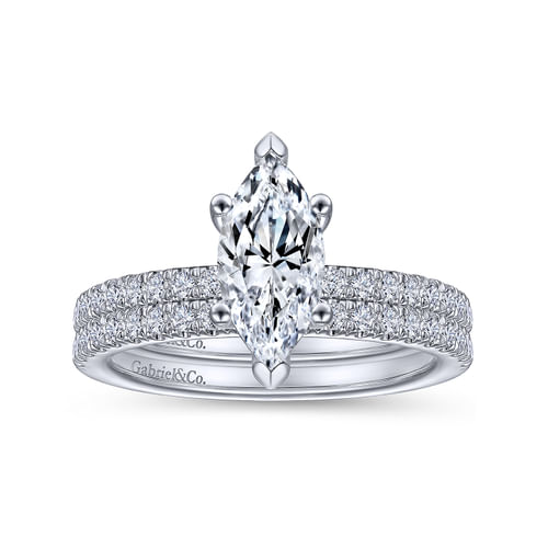 14K White Gold Diamond Matching Wedding Band